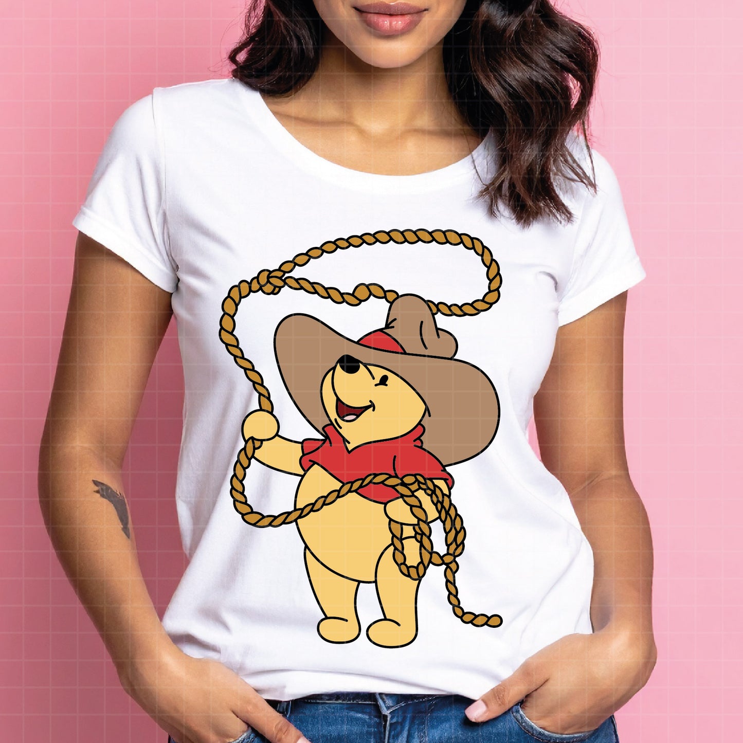 COD4663 - Winnie the pooh cowboy svg, pooh svg, friends svg, pooh birthday svg