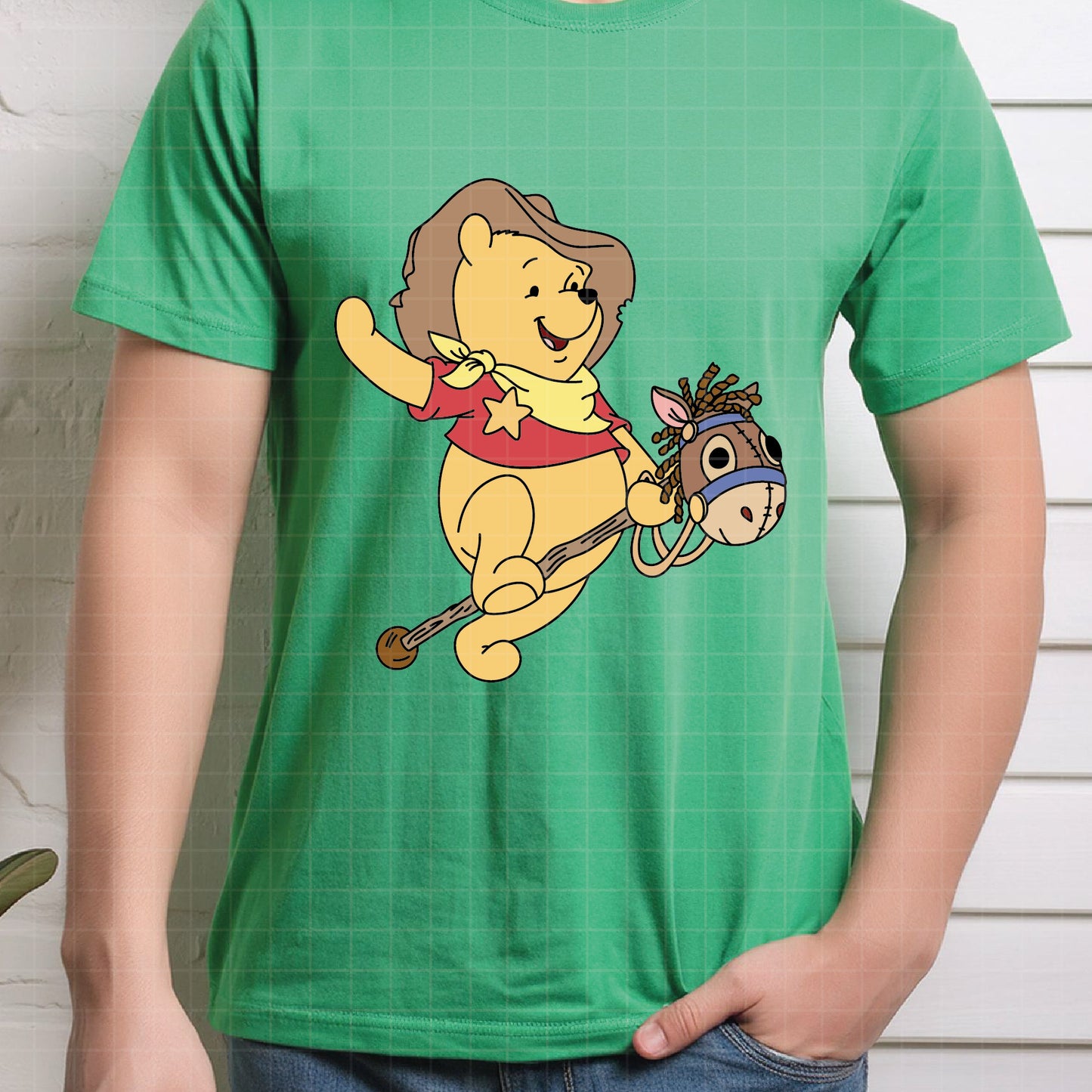 COD4664 - Winnie the pooh cowboy svg, pooh svg, friends svg, pooh birthday svg