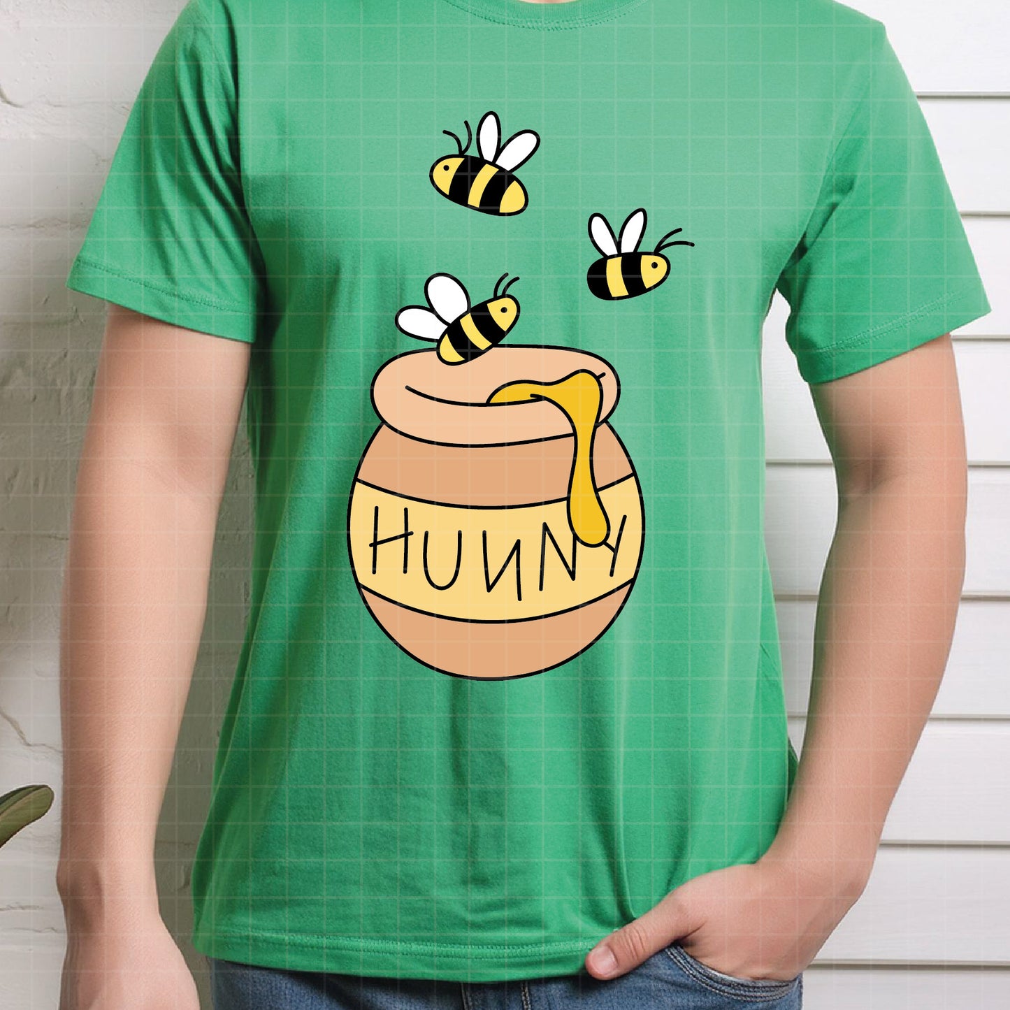 COD4667 - Winnie the Pooh in Bee Mode dtf color pack bundle Svg, Eps, Png, Dxf, Jpeg
