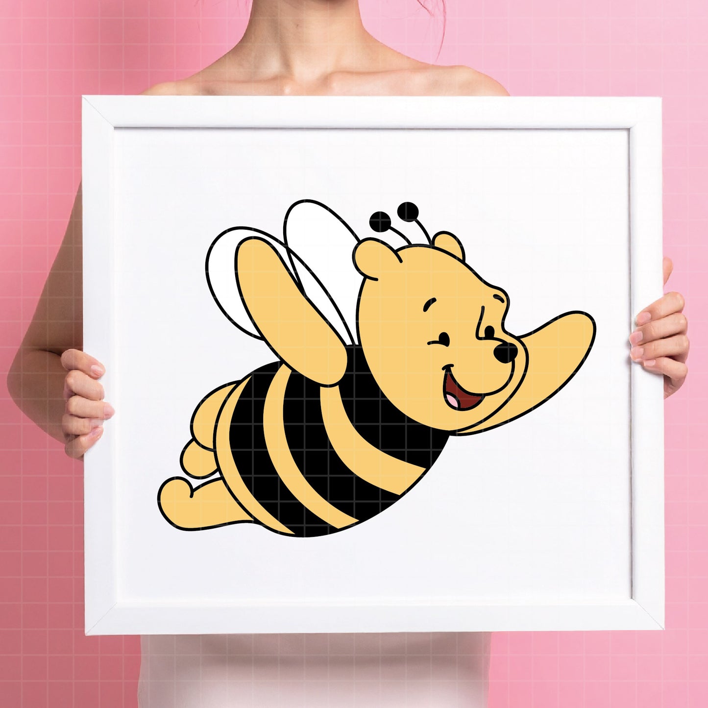 COD4669 - Winnie the Pooh in Bee Mode dtf color pack bundle Svg, Eps, Png, Dxf, Jpeg