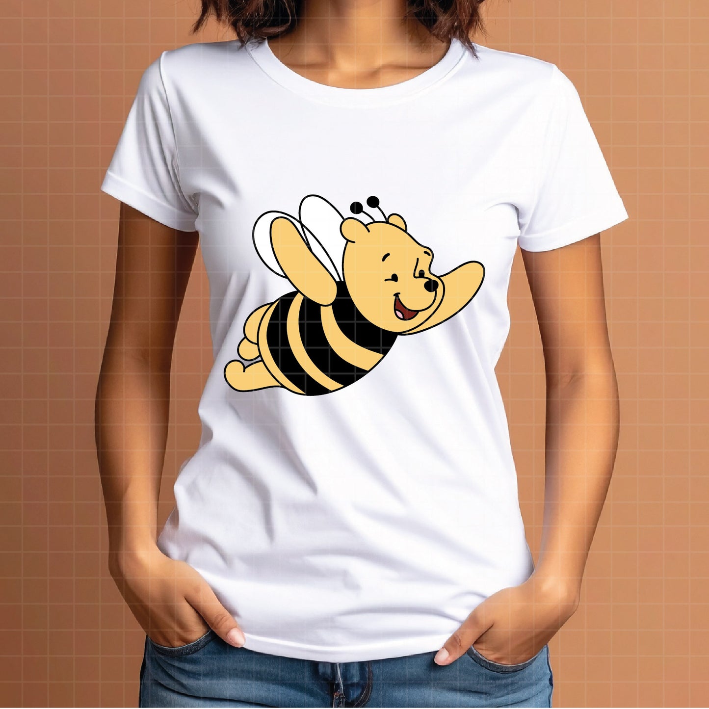 COD4669 - Winnie the Pooh in Bee Mode dtf color pack bundle Svg, Eps, Png, Dxf, Jpeg