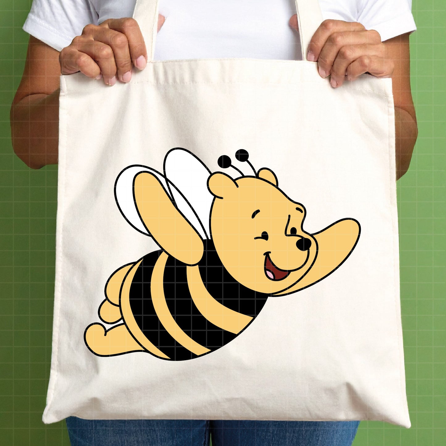 COD4669 - Winnie the Pooh in Bee Mode dtf color pack bundle Svg, Eps, Png, Dxf, Jpeg
