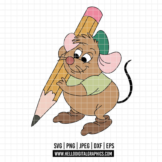 COD4677 - Cinderella svg, Gus gus school svg, Princess svg, Princess for Cricut Silhouette