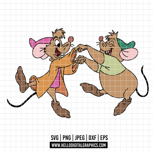COD4678 - Cinderella svg, Gus gus happy svg, Princess svg, Princess for Cricut Silhouette