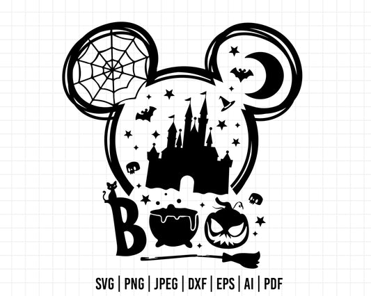 COD468- Halloween svg, Mouse Head svg, Trick Or Treat Svg, Spooky Vibes Svg, Halloween Castle svg