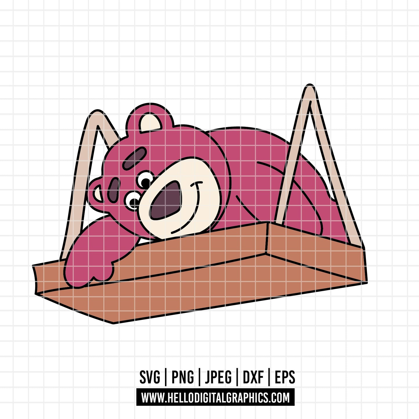 COD4693 - Lotso png, Toy Story PNG, Toy Story Clipart, Toy Story SVG
