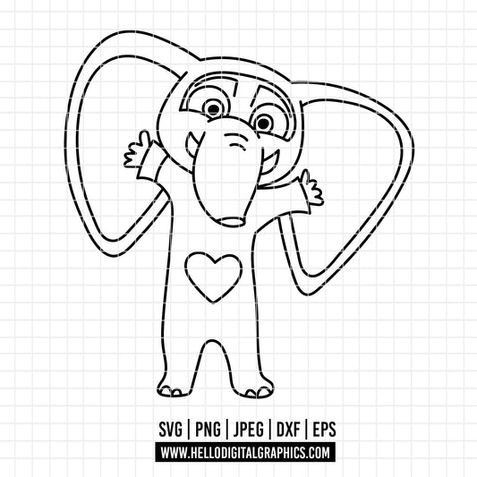 COD4701 - Judy svg, Zootopia SVG, Zootopia PNG, EPS -Judith png, Outline clipart vector