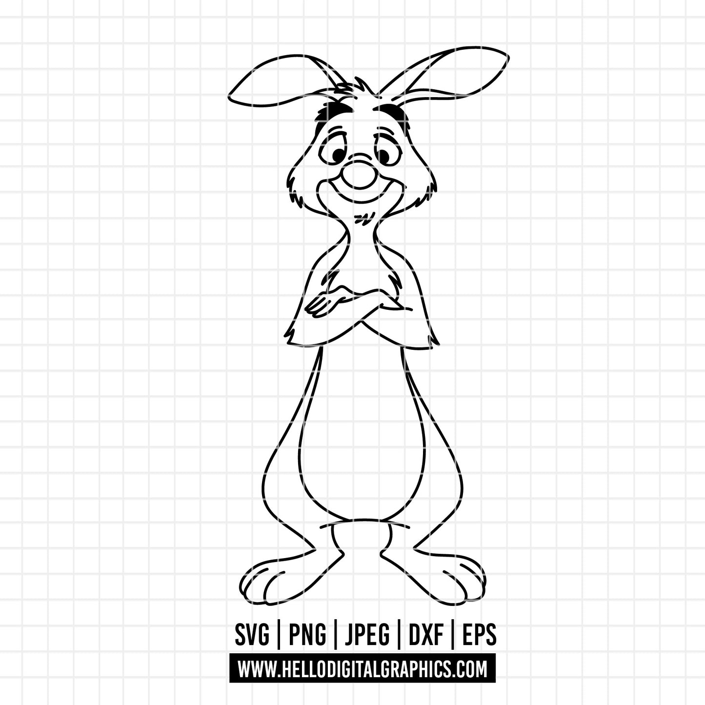 COD4706 - Winnie the pooh rabbit svg, pooh sketch svg, friends svg, pooh birthday svg