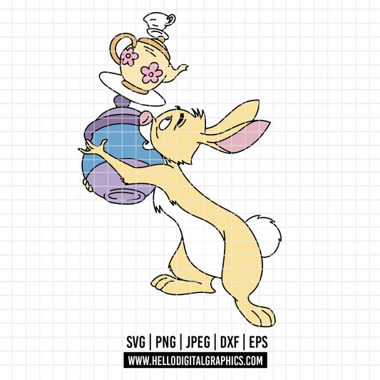 COD4707 - Winnie the pooh rabbit svg, pooh sketch svg, friends svg, pooh birthday svg