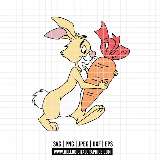 COD4708 - Winnie the pooh rabbit svg, pooh sketch svg, friends svg, pooh birthday svg