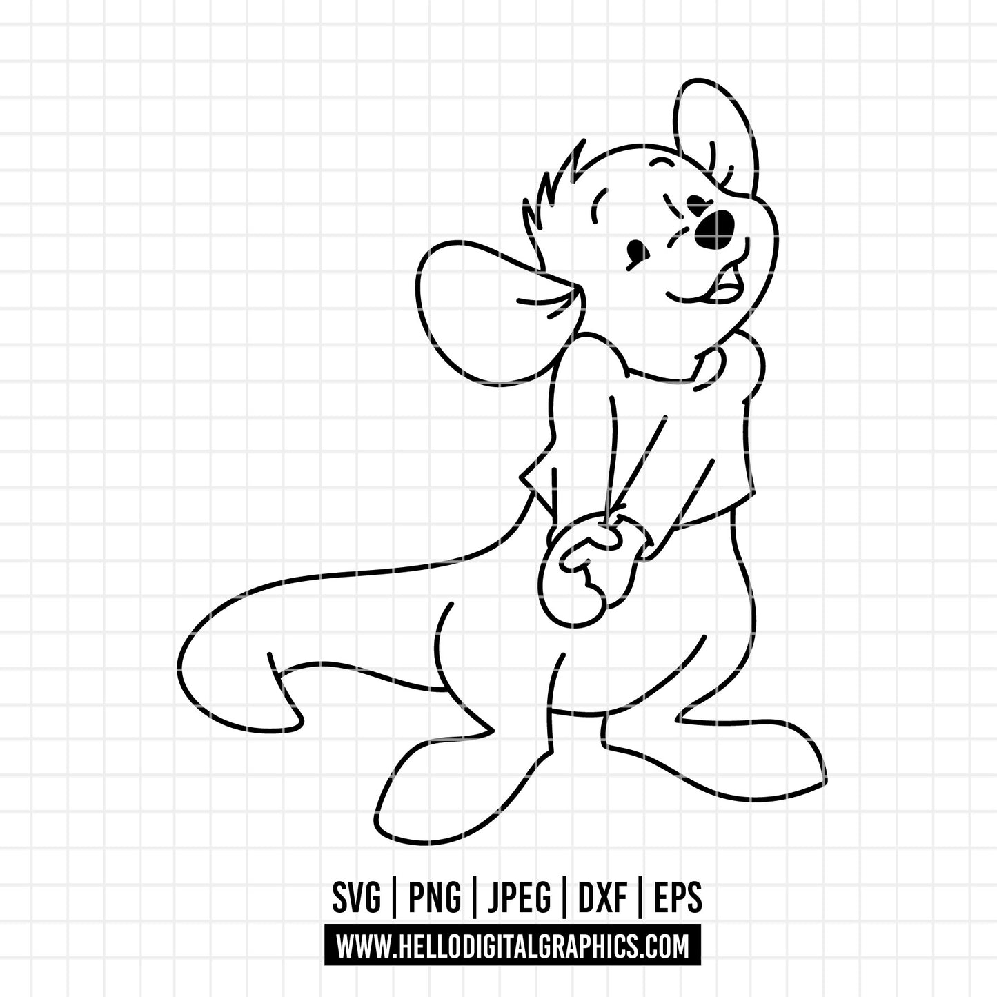 COD4709 - Winnie the pooh rabbit svg, pooh sketch svg, friends svg, pooh birthday svg