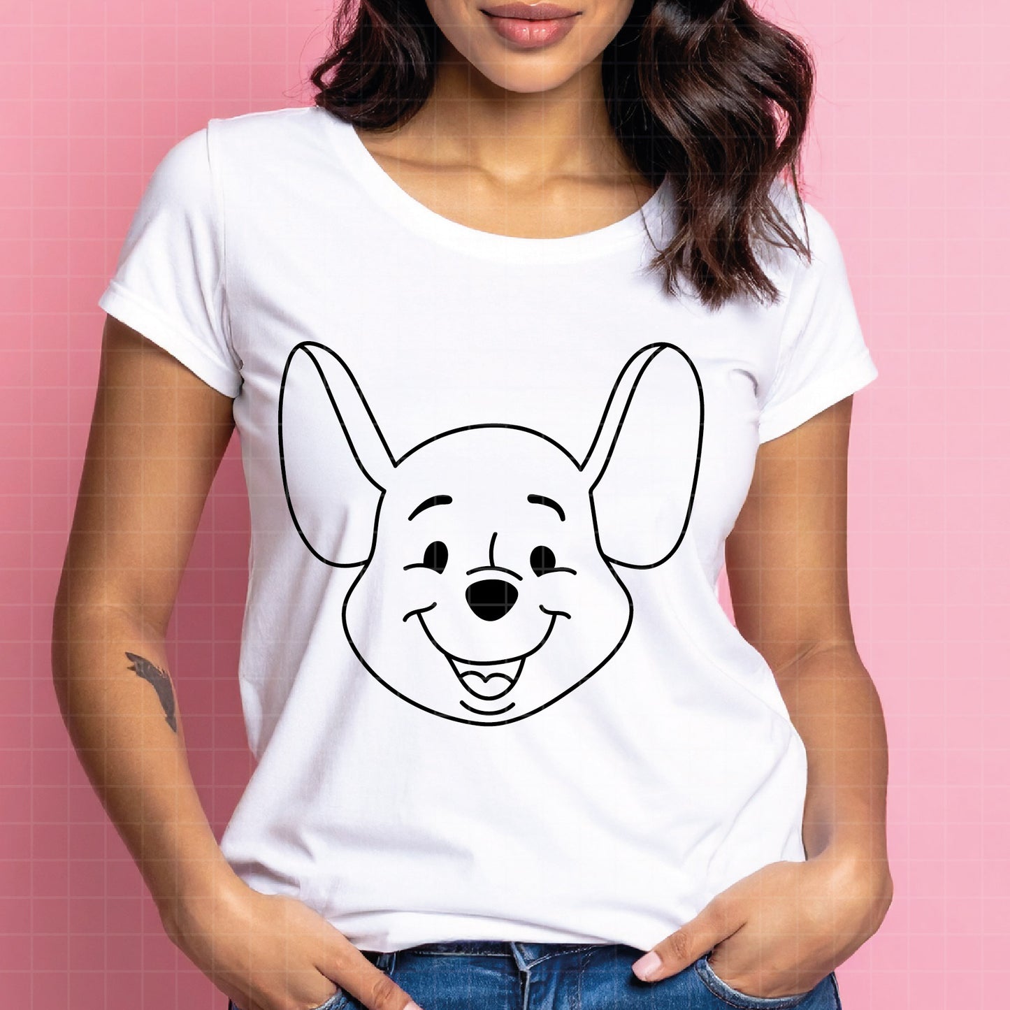 COD4711 - Winnie the pooh rabbit svg, pooh sketch svg, friends svg, pooh birthday svg