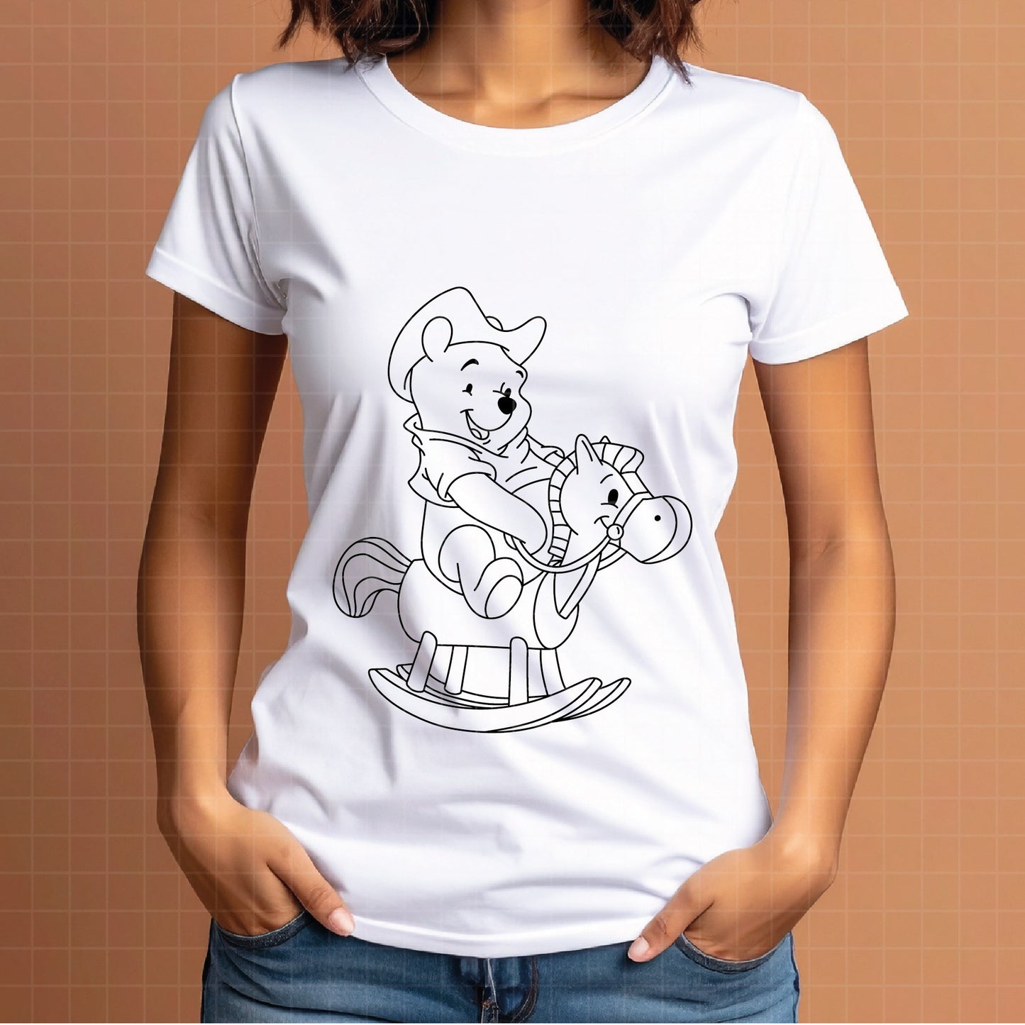 COD4714 - Winnie the pooh cowboy svg, pooh svg, friends svg, pooh birthday svg
