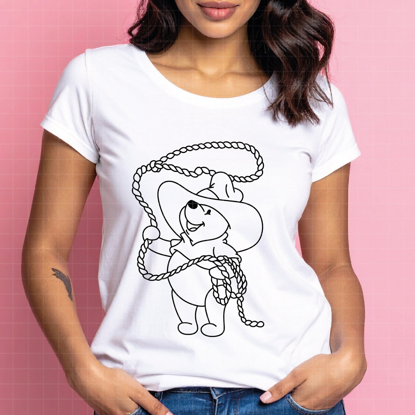 COD4715 - Winnie the pooh cowboy svg, pooh svg, friends svg, pooh birthday svg