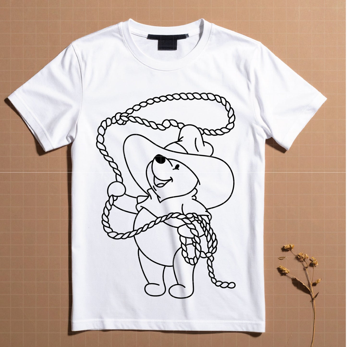 COD4715 - Winnie the pooh cowboy svg, pooh svg, friends svg, pooh birthday svg