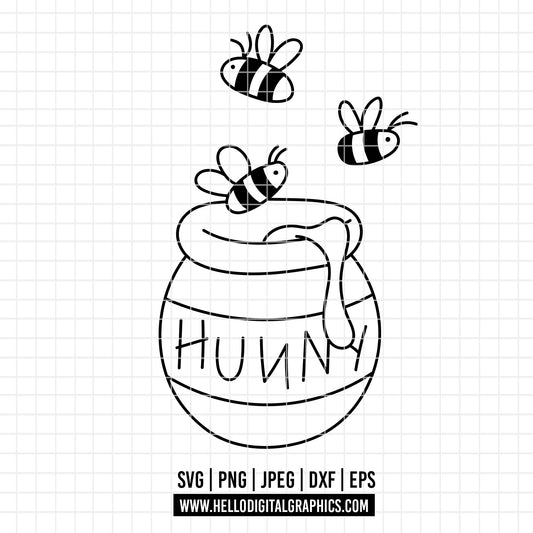 COD4719 - Jar of honey svg, Winnie the pooh cowboy svg, pooh svg, friends svg, pooh birthday svg