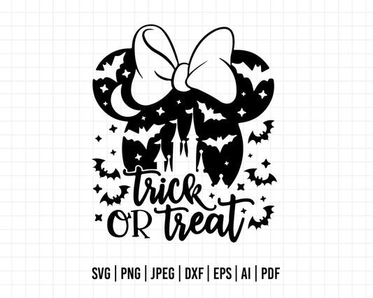 COD472- Halloween svg, Mouse Head svg, Trick Or Treat Svg, Spooky Vibes Svg, Halloween Castle svg