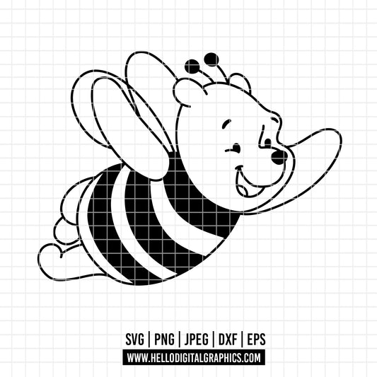 COD4721 - Winnie the pooh cowboy svg, pooh svg, friends svg, pooh birthday svg
