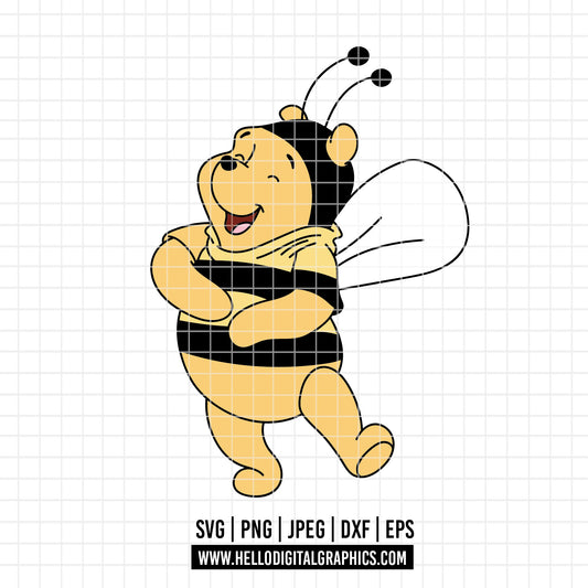 COD4723 - Winnie the pooh cowboy svg, pooh svg, friends svg, pooh birthday svg