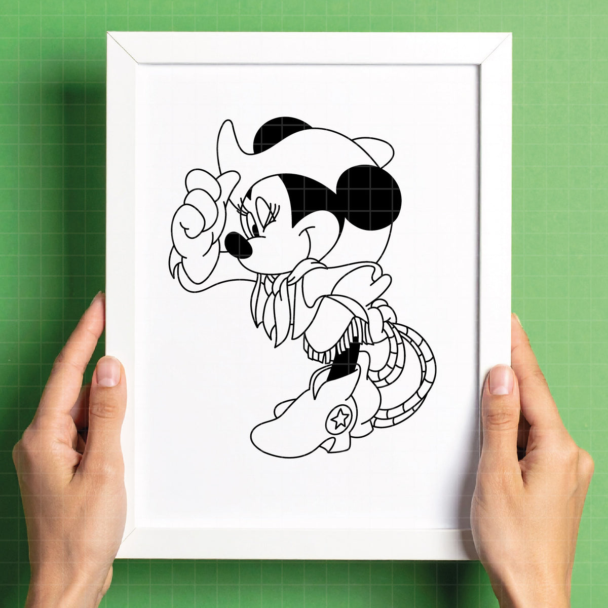 COD4724 - Miinnie cowboy svg, Disney svg,  minnie svg, My First Rodeo clipart