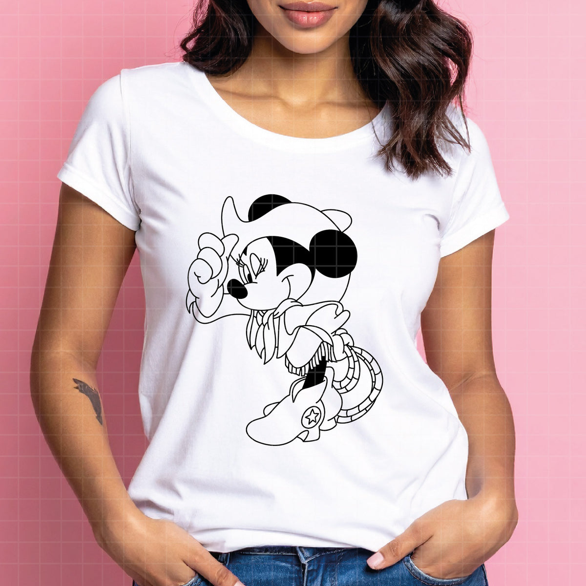 COD4724 - Miinnie cowboy svg, Disney svg,  minnie svg, My First Rodeo clipart