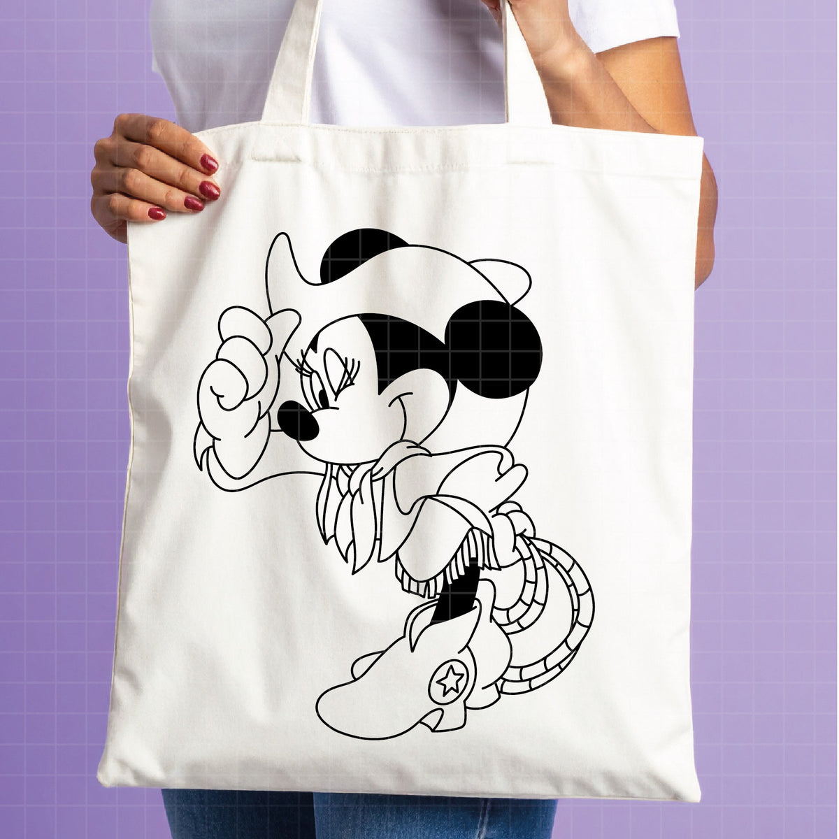 COD4724 - Miinnie cowboy svg, Disney svg,  minnie svg, My First Rodeo clipart
