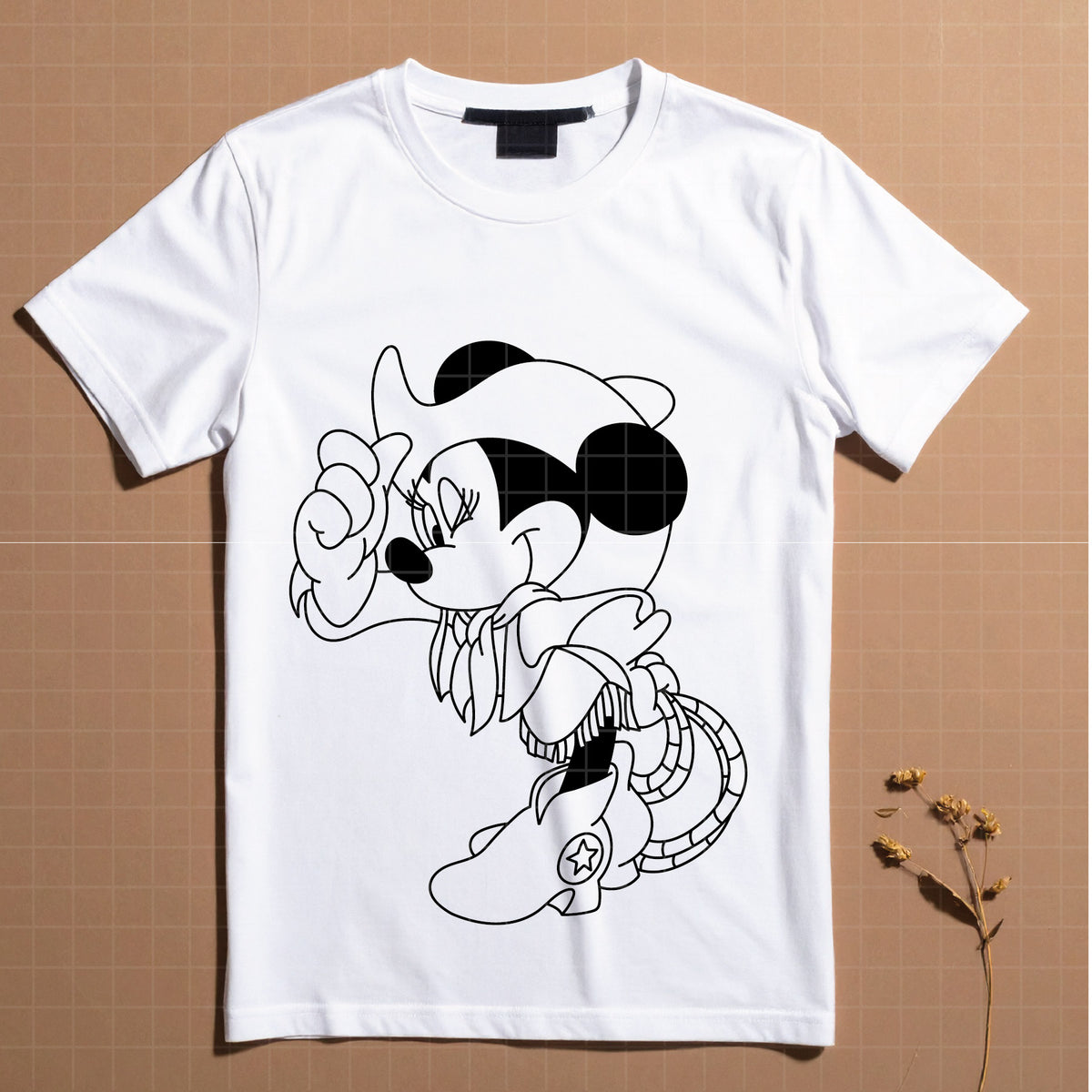 COD4724 - Miinnie cowboy svg, Disney svg,  minnie svg, My First Rodeo clipart