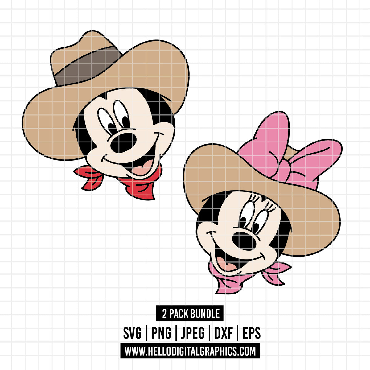 COD4727 - Miinnie and mickey cowboy svg, Disney svg,  minnie svg, My First Rodeo clipart