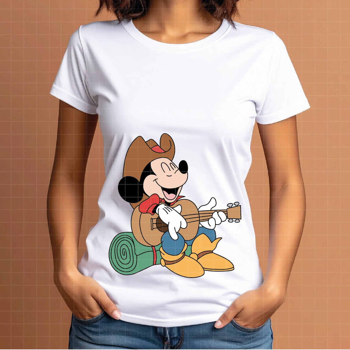 COD4728 - Mickey cowboy svg, Disney svg, mickey guitar svg, My First Rodeo clipart