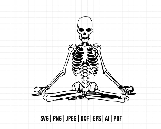 COD473- Skeleton svg, Skeleton  yoga svg, halloween svg, skeleton svg, funny skeleton svg