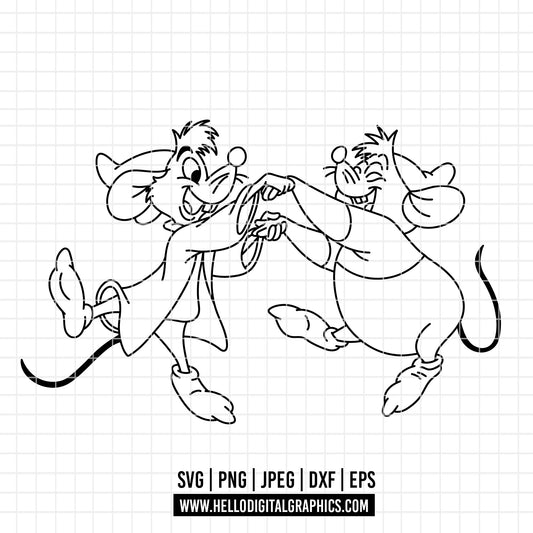 COD4730 - Cinderella svg, Gus gus happy svg, Princess svg, Princess for Cricut Silhouette