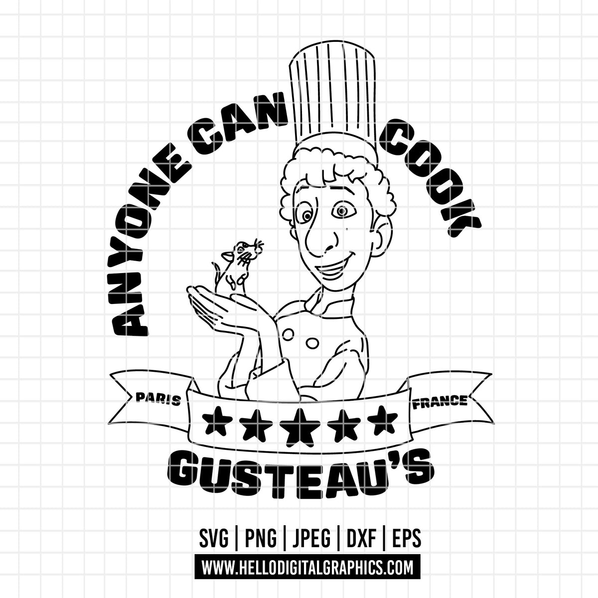 COD4737 - Ratatouille Svg, Ratatouille Png, Mouse Png, Ratatouille, Ratatouille Sublimation
