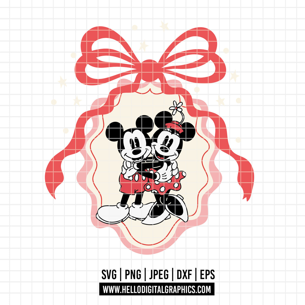 COD4842 - Mickey and Minnie Svg, Disney svg, Love svg, Valentine's day svg