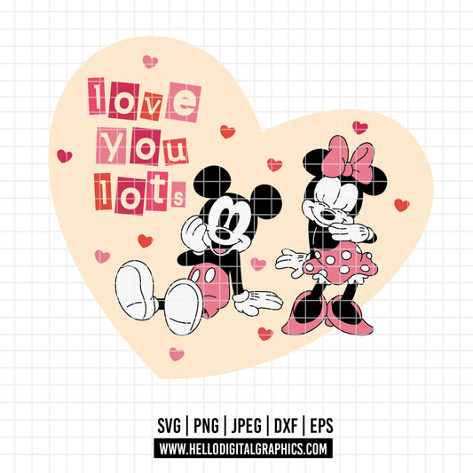 COD4844 - Mickey and Minnie Svg, Disney svg, Love svg, Valentine's day svg