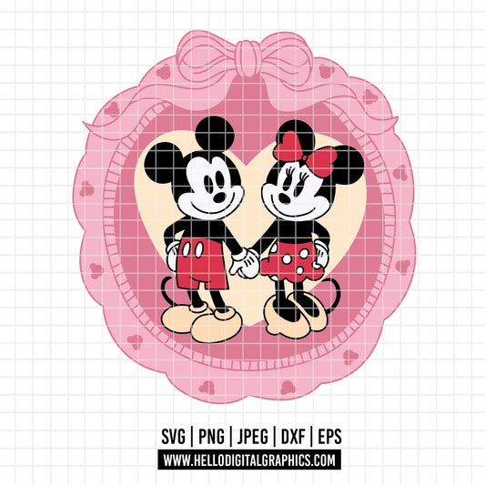 COD4846 - Mickey and Minnie Svg, Disney svg, Love svg, Valentine's day svg