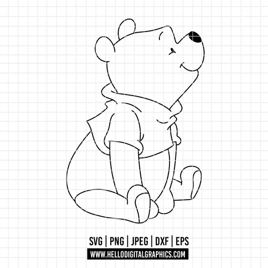COD4890 - Pooh svg, Winnie the Pooh svg, Winnie the Pooh clipart, pooh png, pooh svg