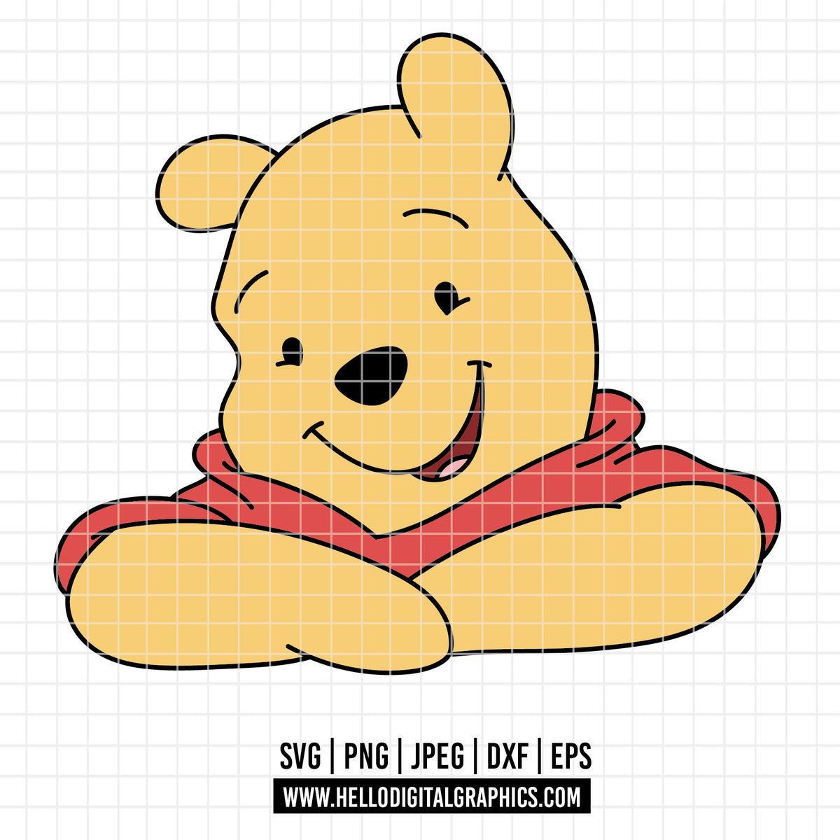 COD4891 - Pooh svg, Winnie the Pooh svg, Winnie the Pooh clipart, pooh png, pooh svg