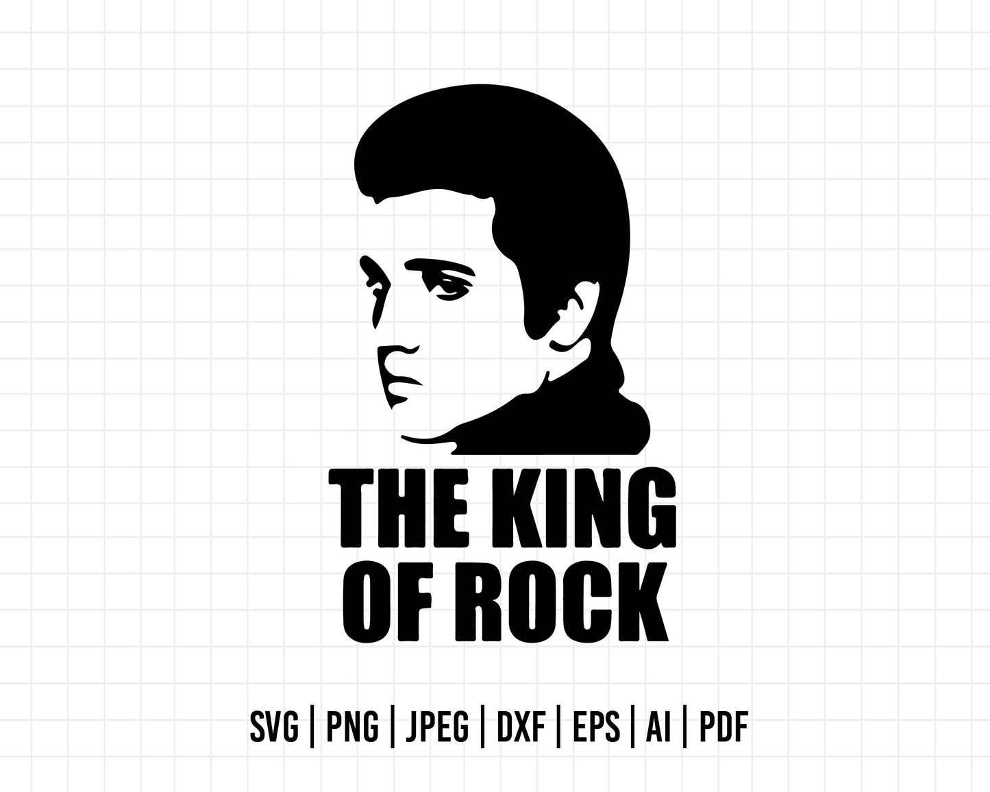 COD505- Elvis svg, Rock svg, Rock Music svg, Musician cut file, Rock svg, music svg