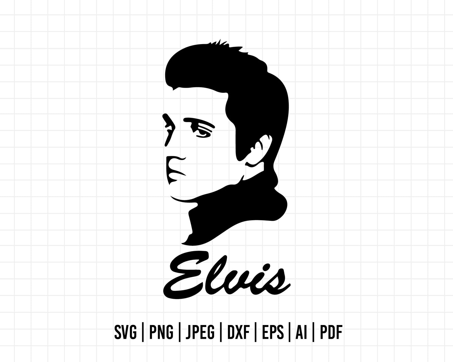 COD506- Elvis svg, Rock svg, Rock Music svg, Musician cut file, Rock svg, music svg