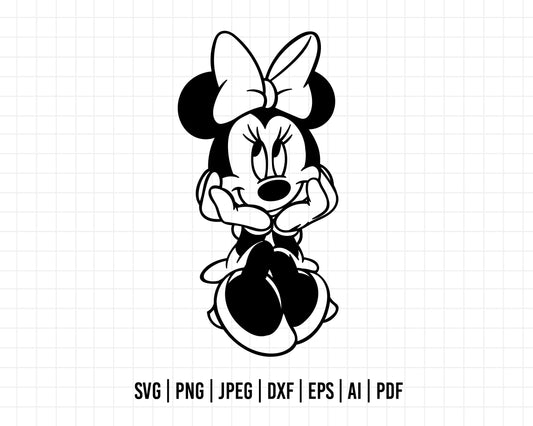 COD537- Minnie mouse svg, Disney svg, minnie svg, Silhouette, Cricut