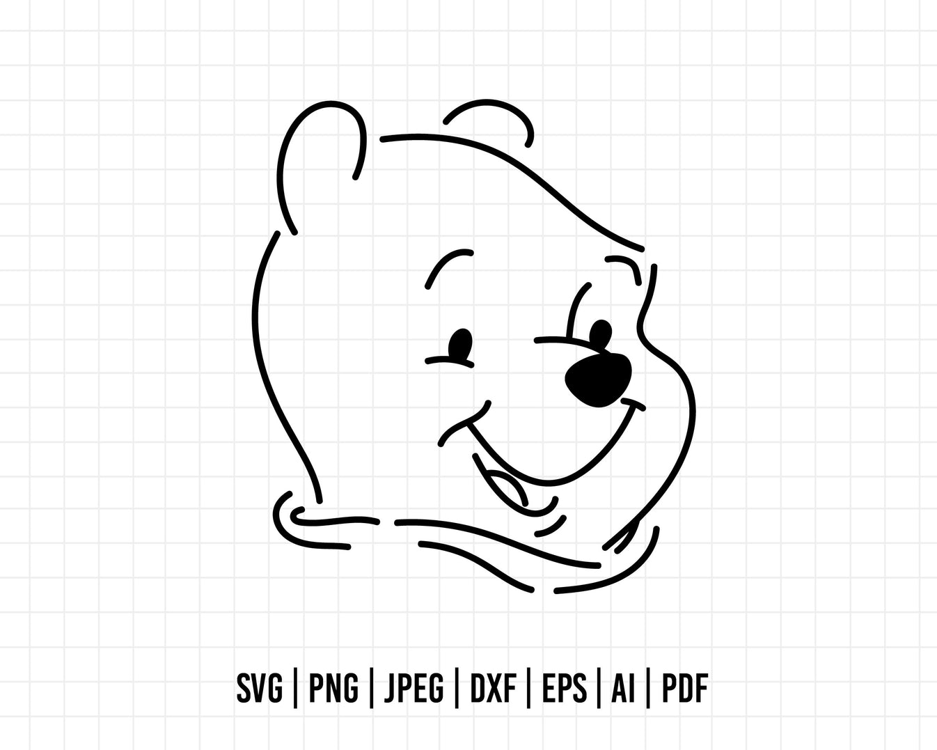 COD546-Winnie the pooh svg, winnie the pooh baby svg, outline, disney ...