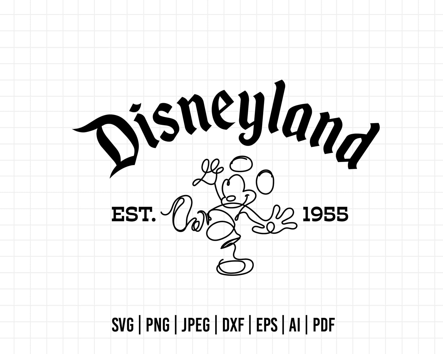 COD554- Disneyland svg, Mickey sketch svg, Mickey Svg, Disney svg, Magical svg