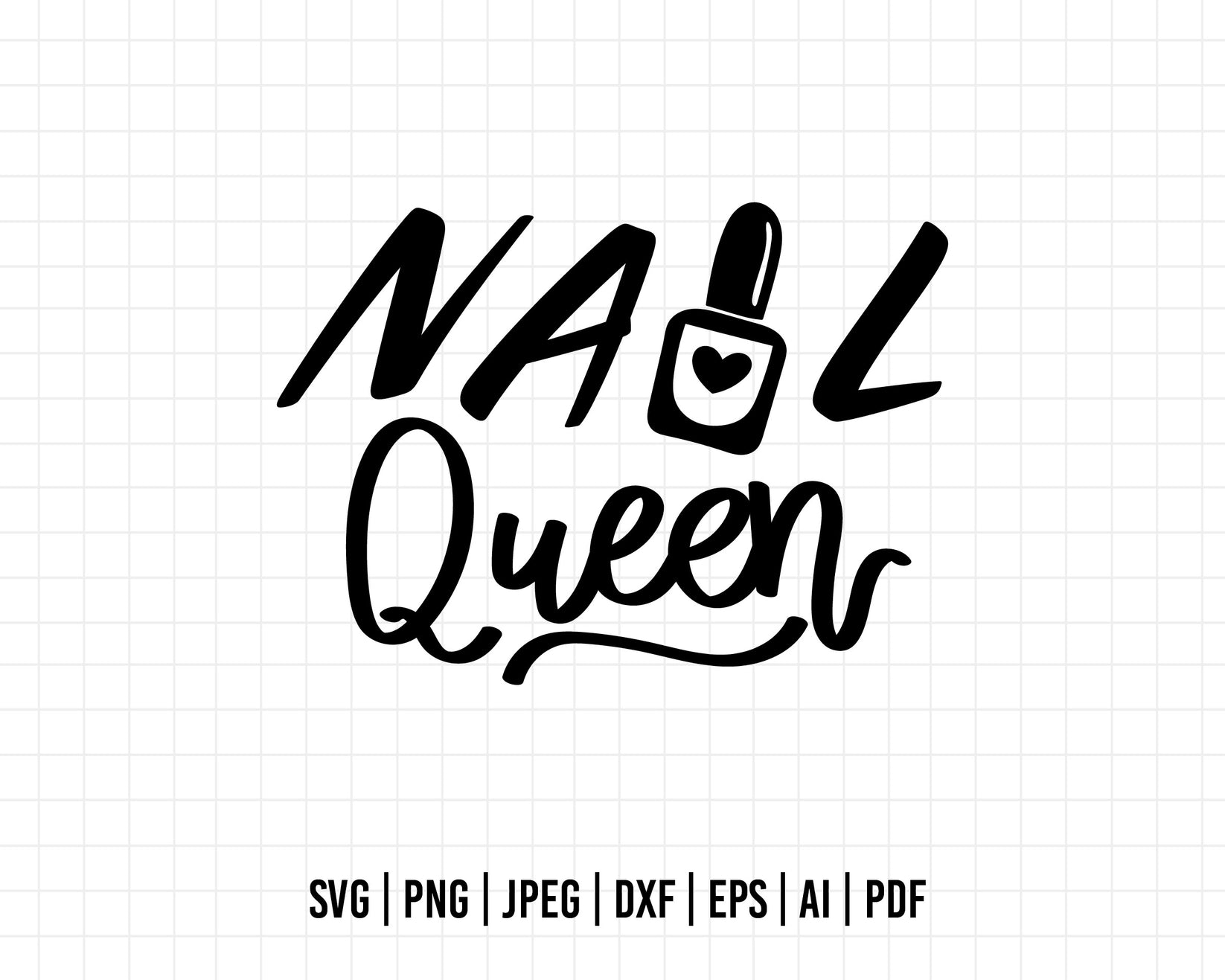 COD556- Nail queen svg, you nailed it svg, Nail art SVG, Girl Hand svg ...