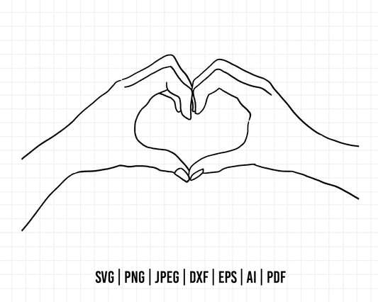 COD558- Heart Holding Hands svg, hands svg, parents svg, love svg