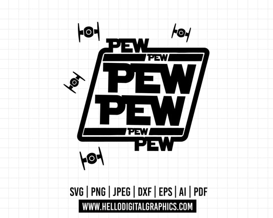 COD575- Pew pew pew svg, Star Wars svg, Darth Vader Silhouettes svg, famous people svg, Darth Vader svg