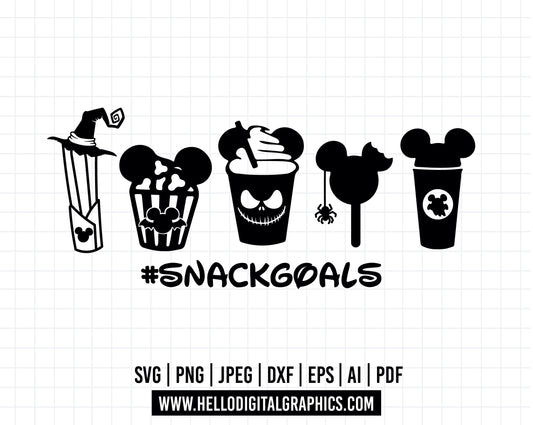 COD586- snackgoals svg, Snacks svg, Mickey Mouse Ears Head, Disney svg, mickey svg, Silhouette, Cricut