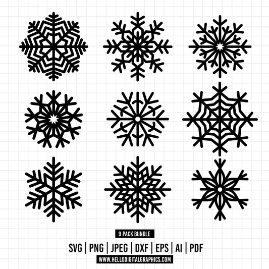 COD602- Snowflake svg, winter snowflake svg,  Merry Christmas svg, winter svg