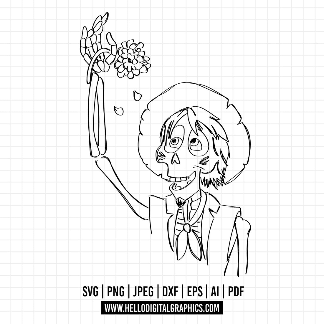 COD649 - Coco svg, coco clipart, music svg, coco sketch svg, Miguel Cl ...