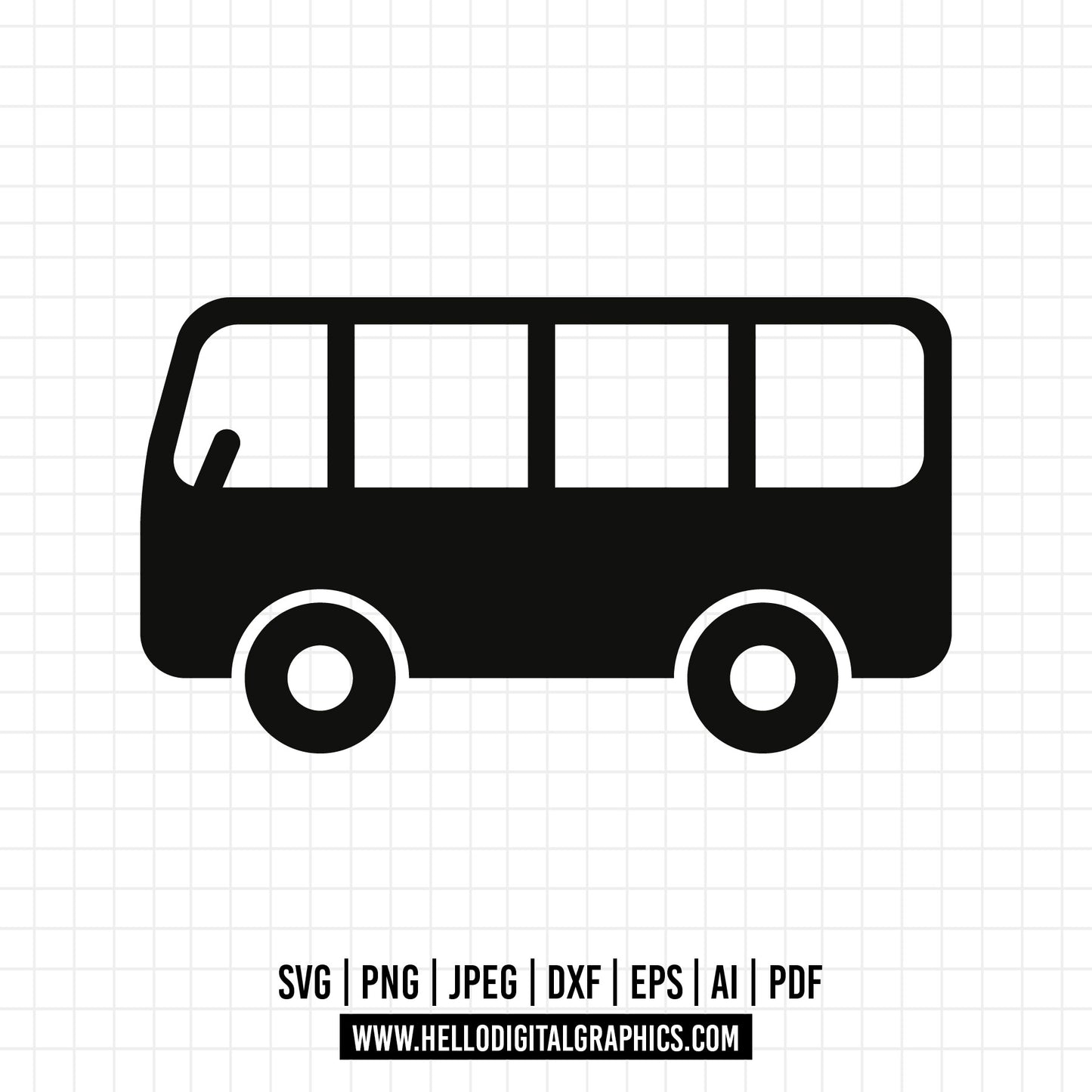 COD676- Bus Clipart Svg Car Cut File Vehicle Svg Cut File Clipart For Cricut, Bus Silhouette, Vehicles svg