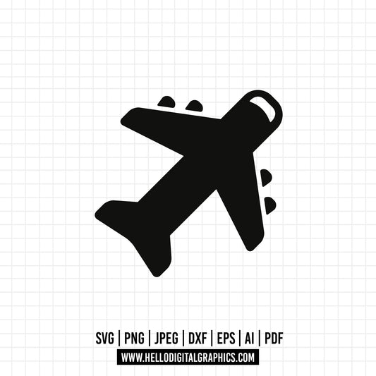 COD679- Airplane SVG Files, Airplane Cut Files, Airplane Vector Files, Travel Vector,  Airplane, Vehicles svg